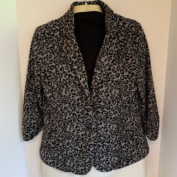 Vanity Jackets & Blazers - Vanity Leopard Print Career Blazer